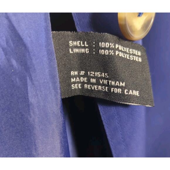 London Fog Women's Purple Raincoat Size Medium Button up/Belted85 - Picture 7 of 9